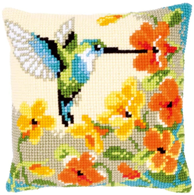 Il Colibrì - Cuscino da ricamare a Punto Croce Il Colibrì - Cuscino da ricamare a Punto Croce