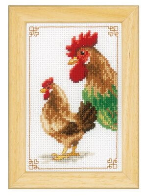 Kit Punto Croce 3 Galline 3 PZ, 10626 Kit Punto Croce 3 Galline 3 PZ, 10626