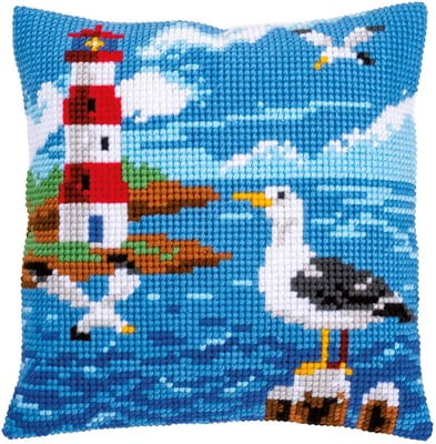 Cuscino da ricamare La Mia Casa al Mare dis. 1