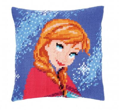 Cuscino Vervaco Punto Croce Disney Frozen Collection Anna