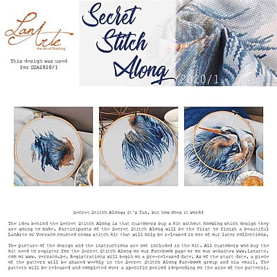 Lanarte Kit Ricamo Punto Croce Great Blue