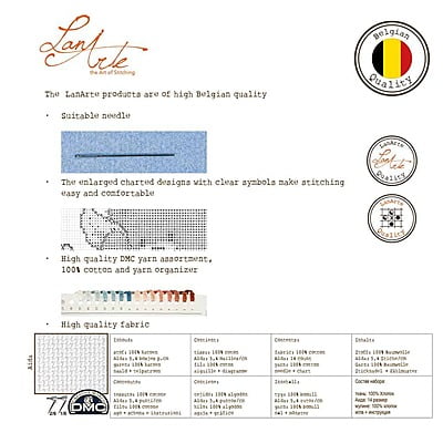 Lanarte Kit Ricamo Punto Croce Great Blue