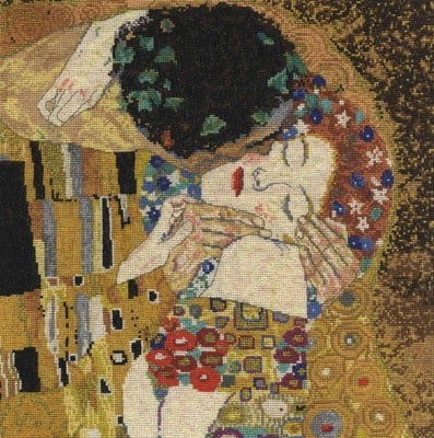 Gustav Klimt Il Bacio - Kit ricamo DMC, 19984