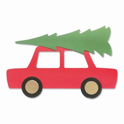 Fustella per Big Shot Plus - Auto e Albero di Natale Fustella per Big Shot Plus - Auto e Albero di Natale
