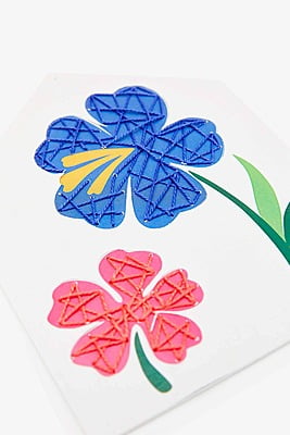 I Can Stitch - Cartoncino da ricamo per imparare con Fiore