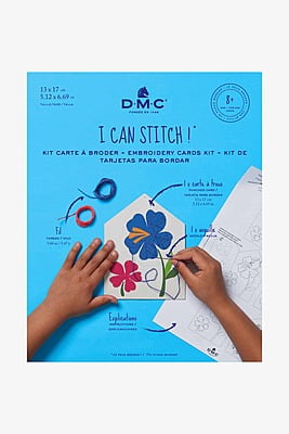 I Can Stitch - Cartoncino da ricamo per imparare con Fiore