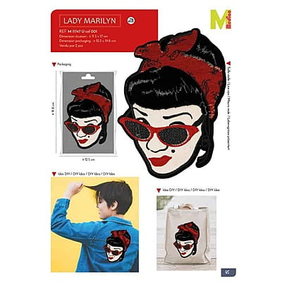 Applicazione Termoadesiva Lady Marilyn Applicazione Termoadesiva Lady Marilyn